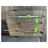(3) Long Handled Torque Wrenches