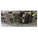 (4) Heads for Rebuild; (1) Case, (1) Cat 4.4 Liter