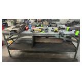 Metal Framed Work Bench with 7" & 8" Vises,