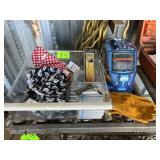Assort. Welding Accessories: Helmet, Gloves, Caps,