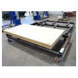 (3) Portable Shop Built Dollies 24" x 96" x 14"H