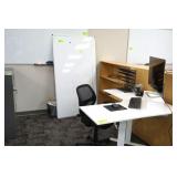 Computer Desk, Chair, 32" ViewSonic Monitor,