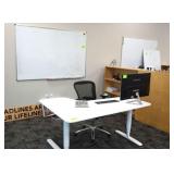 Computer Desk, Chair, 32" ViewSonic Monitor,