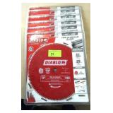 (6) Diablo 12" 120 Teeth C.T. Saw Blades, New
