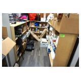 Contents of Room; Office Supplies, (5) Bookcases,