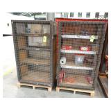 (2) Shop Built Steel Storage Cabinets w/Contents