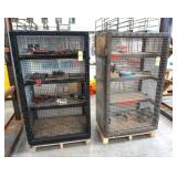 (2) Shop Built Steel Storage Cabinets w/Contents