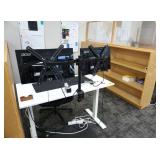 Computer Desk, Chair, (2) 24" Acer Monitors,