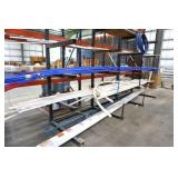 Material Rack w/Assort. PVC & Plastic Pipe