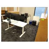 Computer Desk, Chair, (2) 24" Benq Monitors,