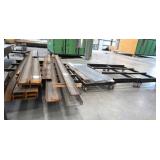 (4) Metal Work Stands on Casters w/Channel Iron,