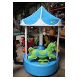 3-Horse Carousel Kiddie Ride, Coin Operated,