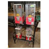 Oak 4-Way Capsule Vending Machine w/Stand,