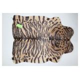 Tiger Print on Cow Hide, Approx. 38"W x 53"L
