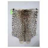 Leopard Print on Cow Hide, Approx. 40"W x 53"L