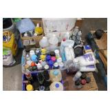 (3) Pallets w/Tape, Paint, Cleaners, Stretch Wrap