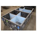 (2) Plastic U-Line Type Bins w/Wood Dividers