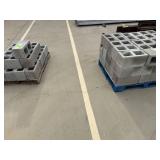 (2) Pallets with Concrete Blocks: