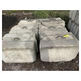 Small Concrete Barriers (as shown)