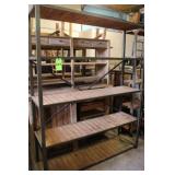 Metal Framed Shelf, Approx. 63"W x 16"D x 78"H