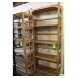 (5) Wooden Shelves, Largest Approx. 43"W x 14"D