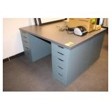 (4) Office Desks, (4) Office Chairs, No Contents