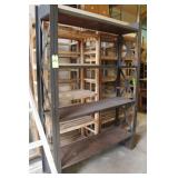 Metal Framed Shelf, Approx. 56"W x 16"D x 84"H