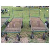 (2) 4-Wheel Plant Dollies w/Swivel Front Wheels