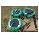 (3) MacNaught Retracta Hose Reels, (1) PARTS ONLY
