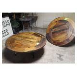 (2) Rustic Wooden Coffee Tables, 4