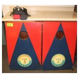 Cornhole Game, Texas Rangers Themed