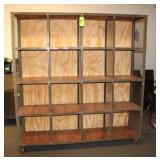 Metal Framed Shelf on Casters, Approx. 6
