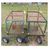 (2) 2-Tier Plant Carts w/Swivel Front Wheels