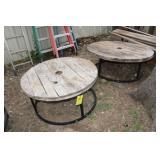 (2) Metal Framed Tables, Approx. 4