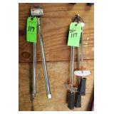 (2) 18" Extension Bars 40mm, 3/4" Drive, with