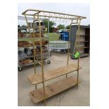 Metal Rack with Shelves and (18) Hooks Retail