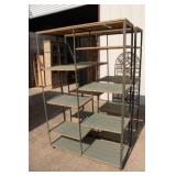 (2) Metal Framed Shelves, Approx. 47"W x 16"D