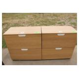 (2) Ikea 2-Door Lateral File Cabinets w/Combos