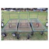 (3) 4-Wheel Plant Dollies w/Swivel Front Wheels