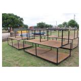 (5) Metal Framed Plant Stands 3-Tier, Approx. 8