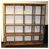 Metal Framed Shelf on Casters, Approx. 6