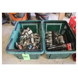 (5) Totes of Sockets, Ratchets, Combo Wrenches