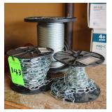 Assort. Chain, Cable, Used Chain Saw Blades