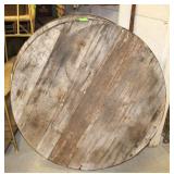 (5) Distressed Round Folding Tables Approx. 4