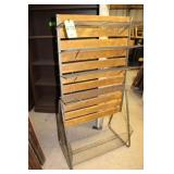 (4) Metal & Wood Displays with Adjustable Shelves,