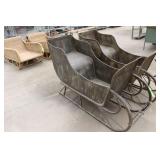 Metal Sleigh, Approx. 58"W x 18"W x 36"H