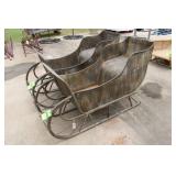 Metal Sleigh, Approx. 58"W x 18"W x 36"H
