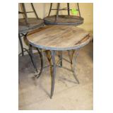 (5) Metal Framed Wooden Top Tables,