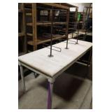 Wooden Display Table, Approx. 84"W x 31"D x 32"H