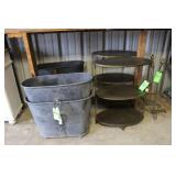 (4) Metal Provence Planters 